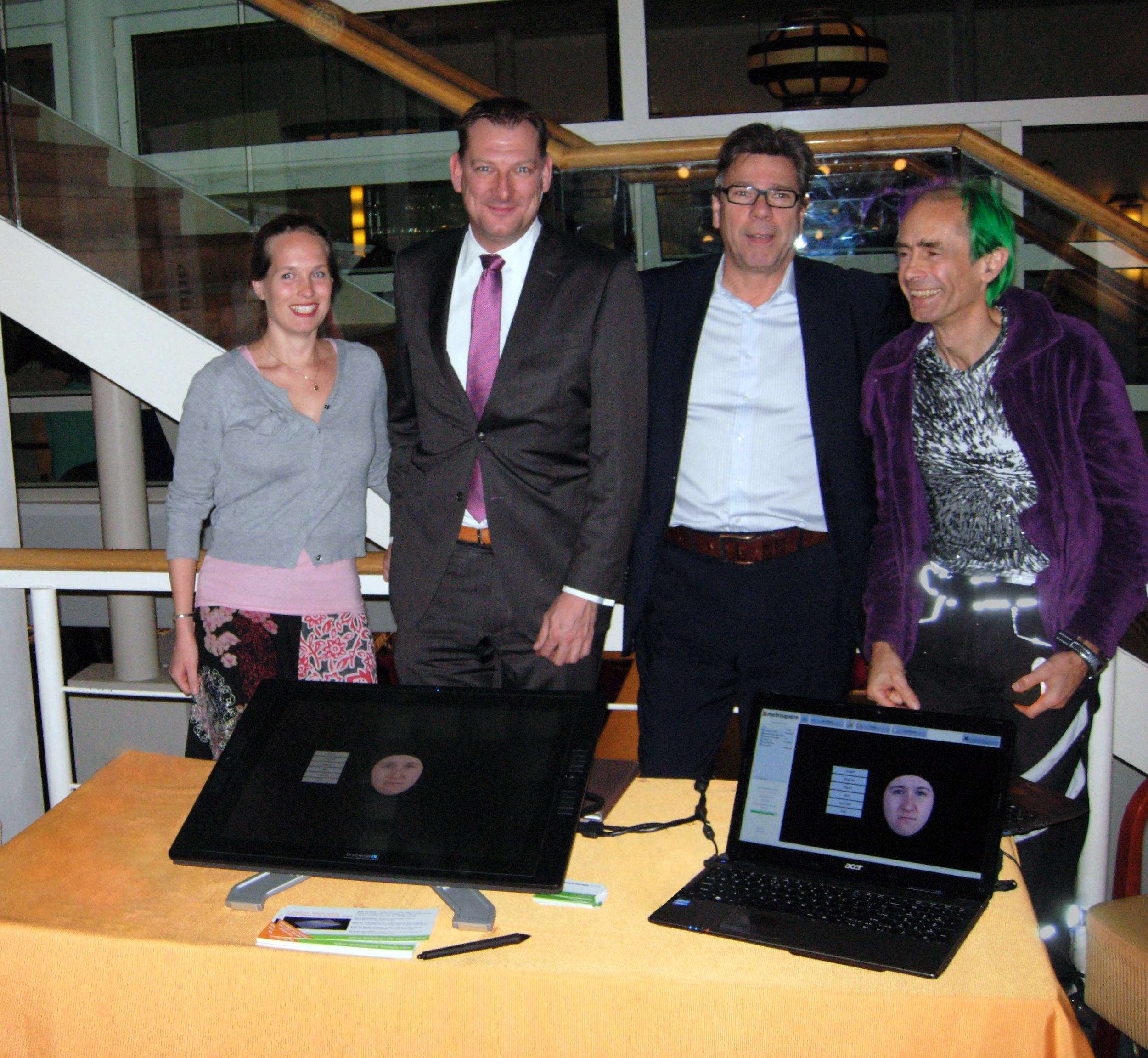 group photo of the ERT authors; Barbara Montagne, Roy Kessels, Edward de Haan and David Perrett